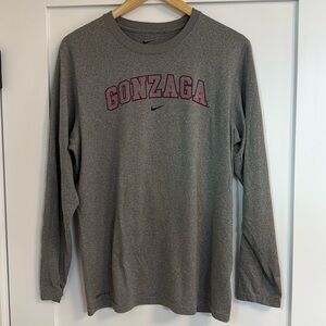 Nike Men’s Medium “Dri-Fit” GONZAGA UNIVERSITY Long Sleeve Tee Shirt